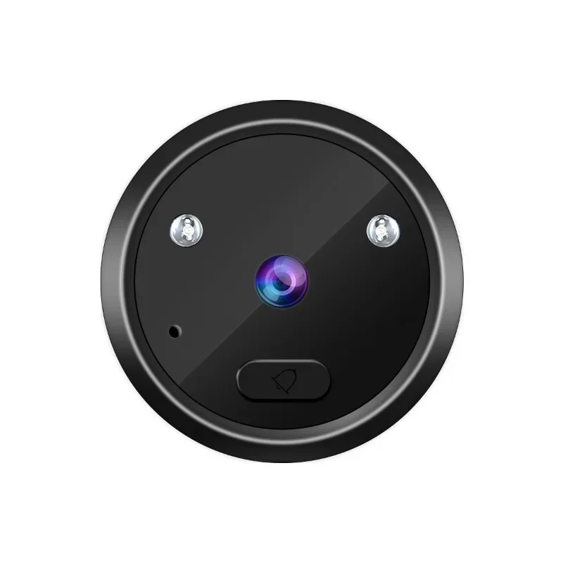 LCD Vídeo Peephole Campainha Câmera, IR Visão Noturna, Vídeo Eye Door Bell Visual, Casa Inteligente, Ao Ar Livre, 2,4"