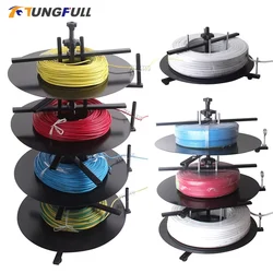 1/2/3/4 Layers Rotary Wires Feeder Tools Cable Coil Feeding Machine Rotating Disc for Wires Stripping Cutting Machine