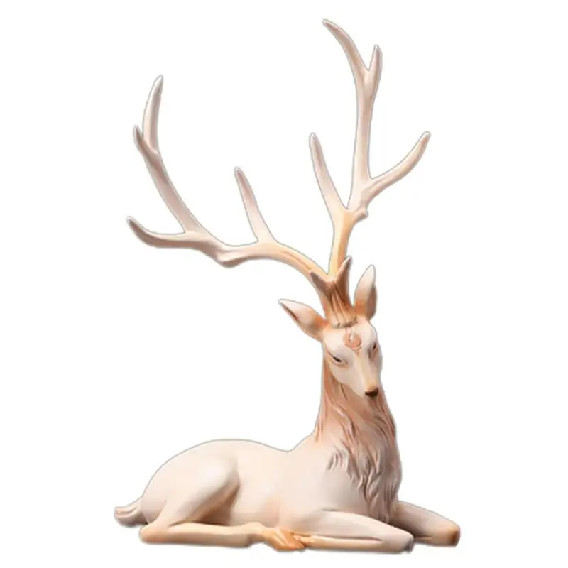 Reindeer Statue Elegant Resin Reindeer Figure Elegant Deer Statue For Christmas Decorations Resin Elk Animal Figurines For Home