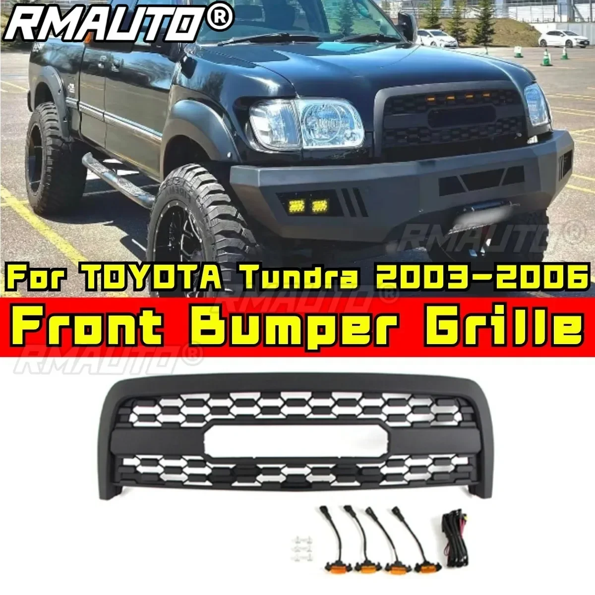 For TOYOTA Tundra Bumper Grill Racing Grills Car Front Grille Grillg Exterior Part For TOYOTA Tundra 2003-2006 Car Accessories