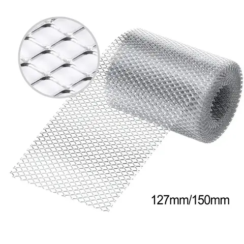 리프 필터 거터 가드 거터 커버 거터 가드 12.7cm/15cm 폭 6.1M 긴 녹슬지 않는 홈 하드웨어 빗물 받이 커버