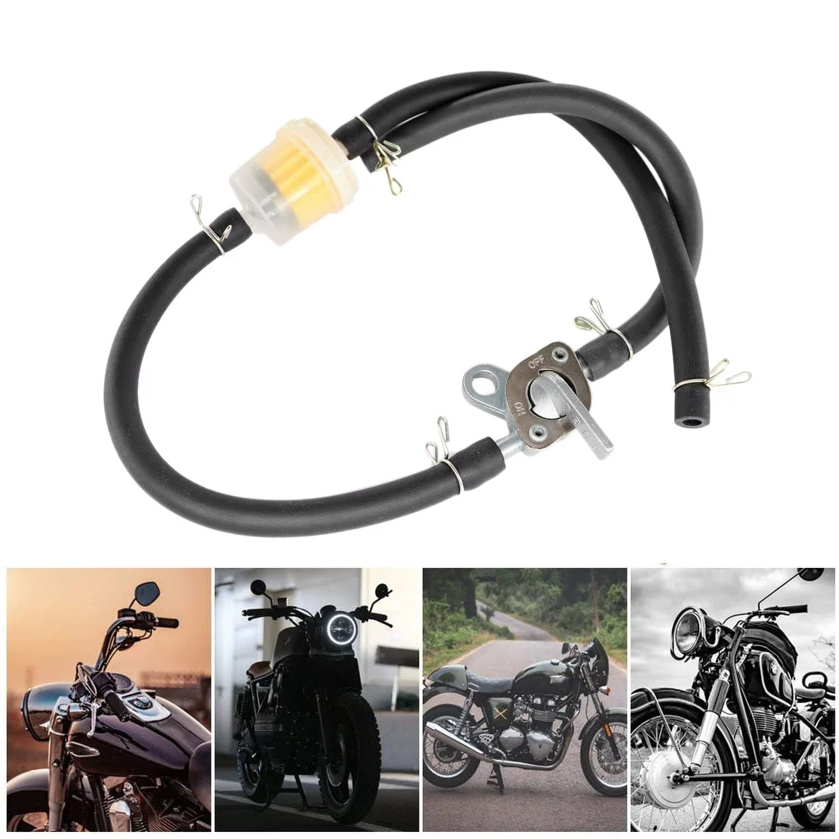 5/8mm Fuel Hose Petrol Filter Tubing Oil Switch Fuel Seat Valve Fuel Tank Switch for 50Cc-150Cc Go KartsJAS