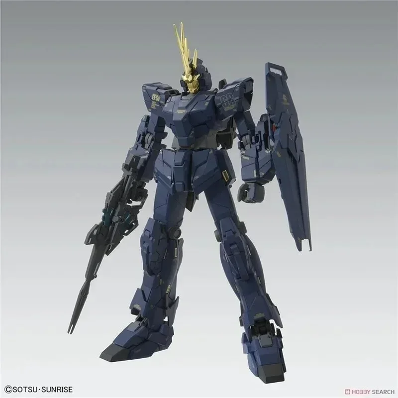 Bandai – figurine originale Gundam MG 1/100, licorne Gundam 02 BANSHEE Ver.Ka, assemblage, modèle d'action, jouet de Collection, cadeau, en Stock