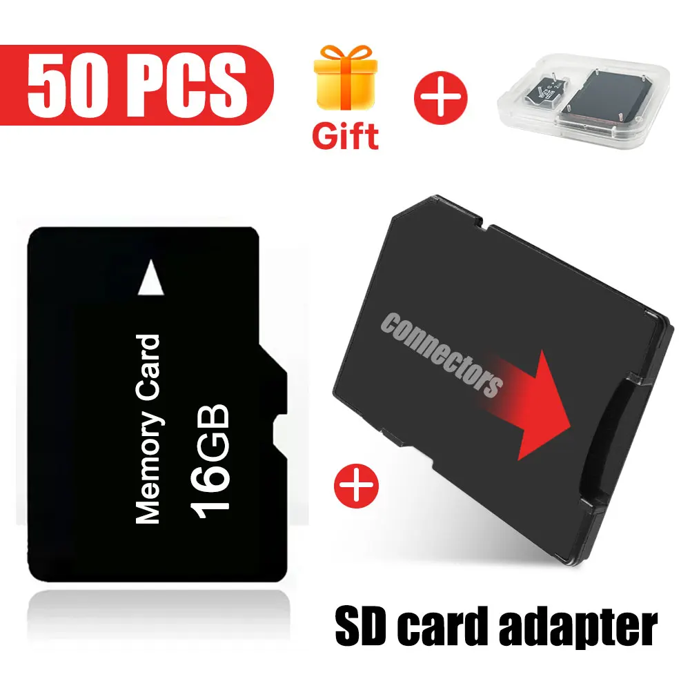 

50 шт./лот SD-карта 64 ГБ 32 ГБ class10 высокоскоростная смарт-карта памяти tf sd 16 ГБ 8 ГБ 4 ГБ для телефона/ПК/камеры с белой коробкой для подарка