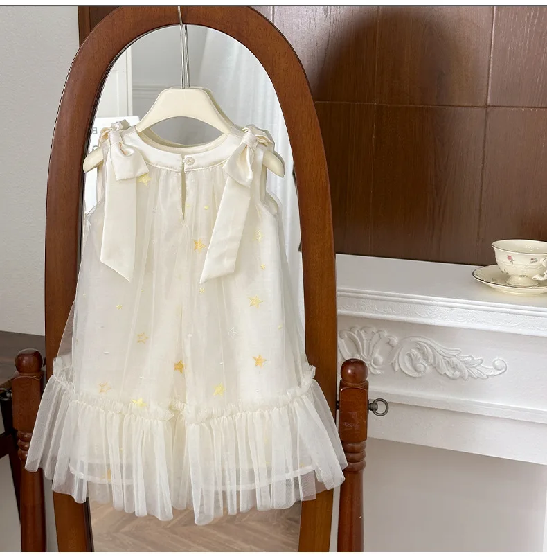 Girls' Dress Summer 2026 New Style Girls' Mesh Dress Elegant Dress Super Fairy