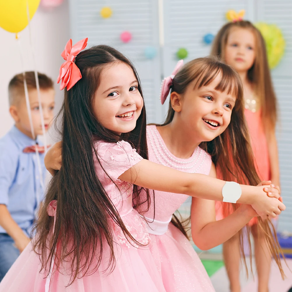 10 個の白いスラップブレスレットブランクスナップリストバンド DIY ペイントクラフトパーティー記念品アクセサリー軽量快適な肌に安全