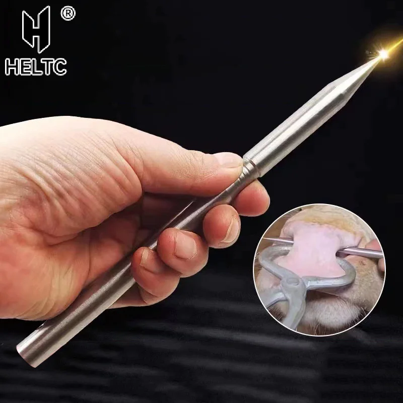 1Pc 304 Stainless Steel Cow Nose Piercing Needle Cow Nose Threading Tool Bull Nose Ring Puncher For Farm