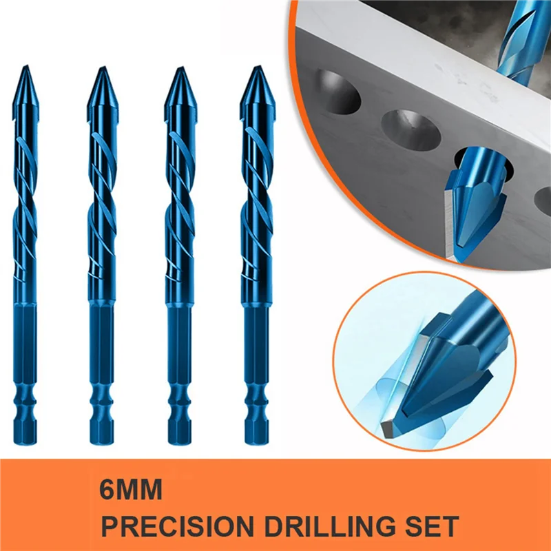 

WCS-20Pcs High Hardness Eccentric Drill Precision Drilling 6Mm Glass Tile Punching Rock Slab Triangle Drill Bit