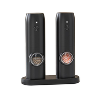 Electric Salt and Pepper Grinder Set - USB Rechargeable Base Refillable Spice Automatic Salt&Pepper Mills Shakers Set