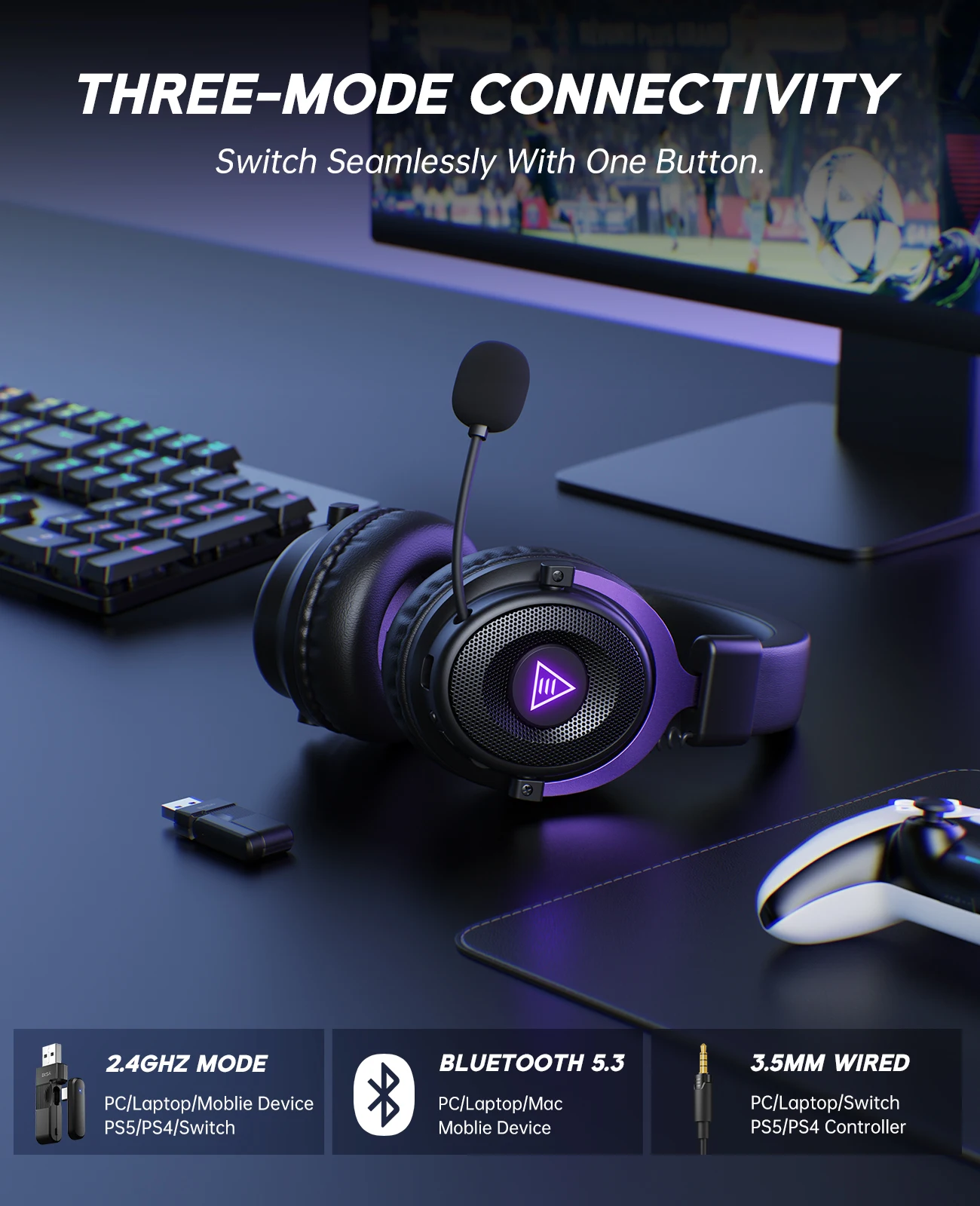 EKSA E900 WT 2.4GHz 무선 헤드폰 블루투 - Home Cinema Headphones 리뷰 및 가격