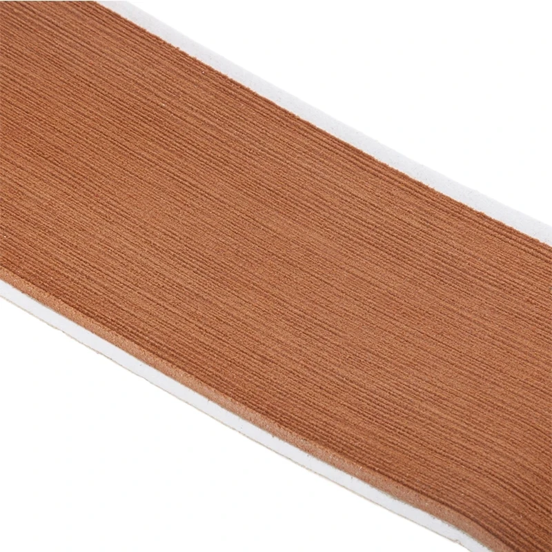 2400X57X6mm Boat EVA Foam Teak Flooring Mat Self-Adhesive Faux Teak Decking Yacht Sheet Pad Stripe Waterproof