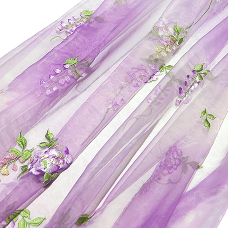الوستارية التطريز النسيج DIY Hanfu النمط القديم شيونغسام النسيج الصيف تنورة ملابس الأطفال ملابس الطفل مصمم النسيج