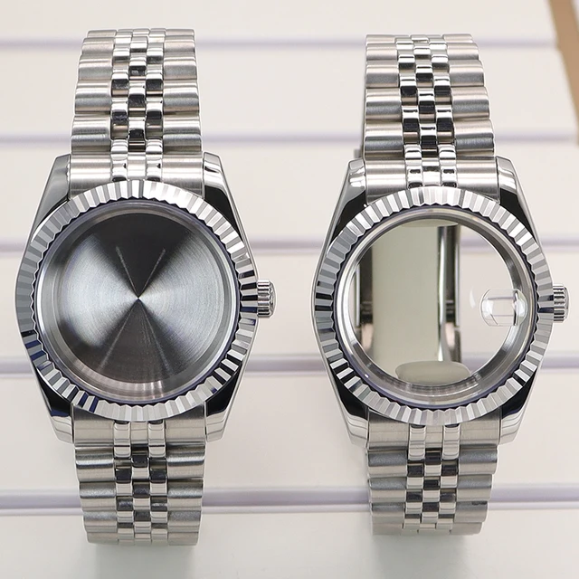 36mm 40mm luksusowe męskie etui na zegarek części paska szafirowe szkło dla Datejust Seiko Nh35 Nh36 Nh34/38 Miyota8215 ruch 28.5mmDial