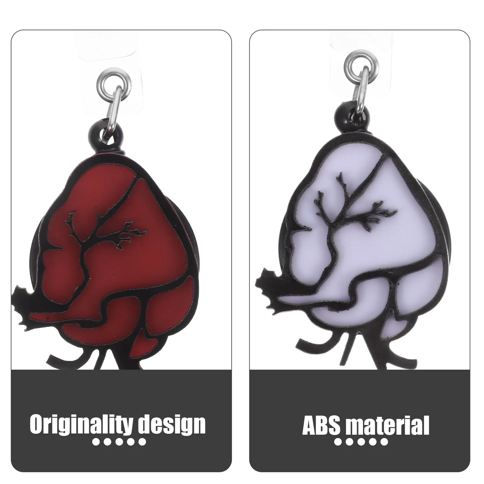 

2Pcs Heart Shape Badge Holder Clip Retractable Id Badge Reel Lightweight Portable Buckle for Nurse School Event Name Tag Display