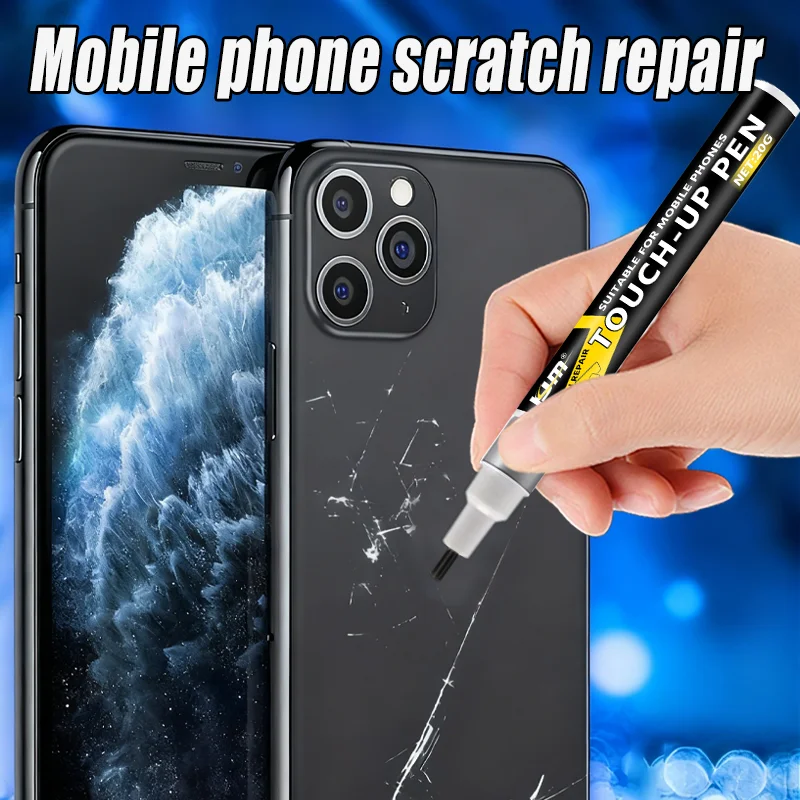 KJM Scratch Repair Pen 3 Colors Black White Silver Multi-Use Tool for Phone Camera Lenses Car Paint Glass Surfaces & Electronics