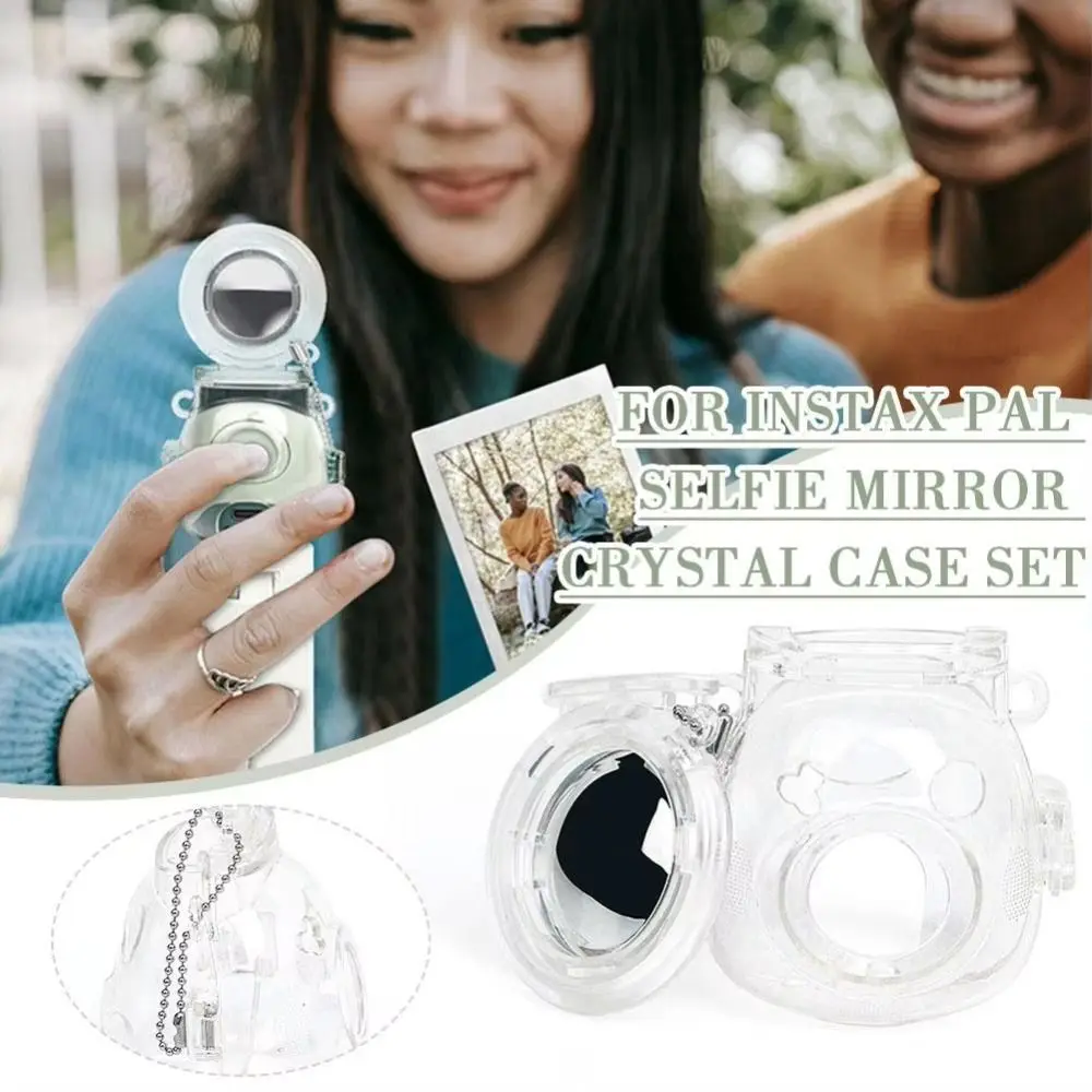 

Waterproof Selfie Mirror Crystal Case Set Transparent Multipurpose Crystal Case Camera Bag Self Mirror Protection Case