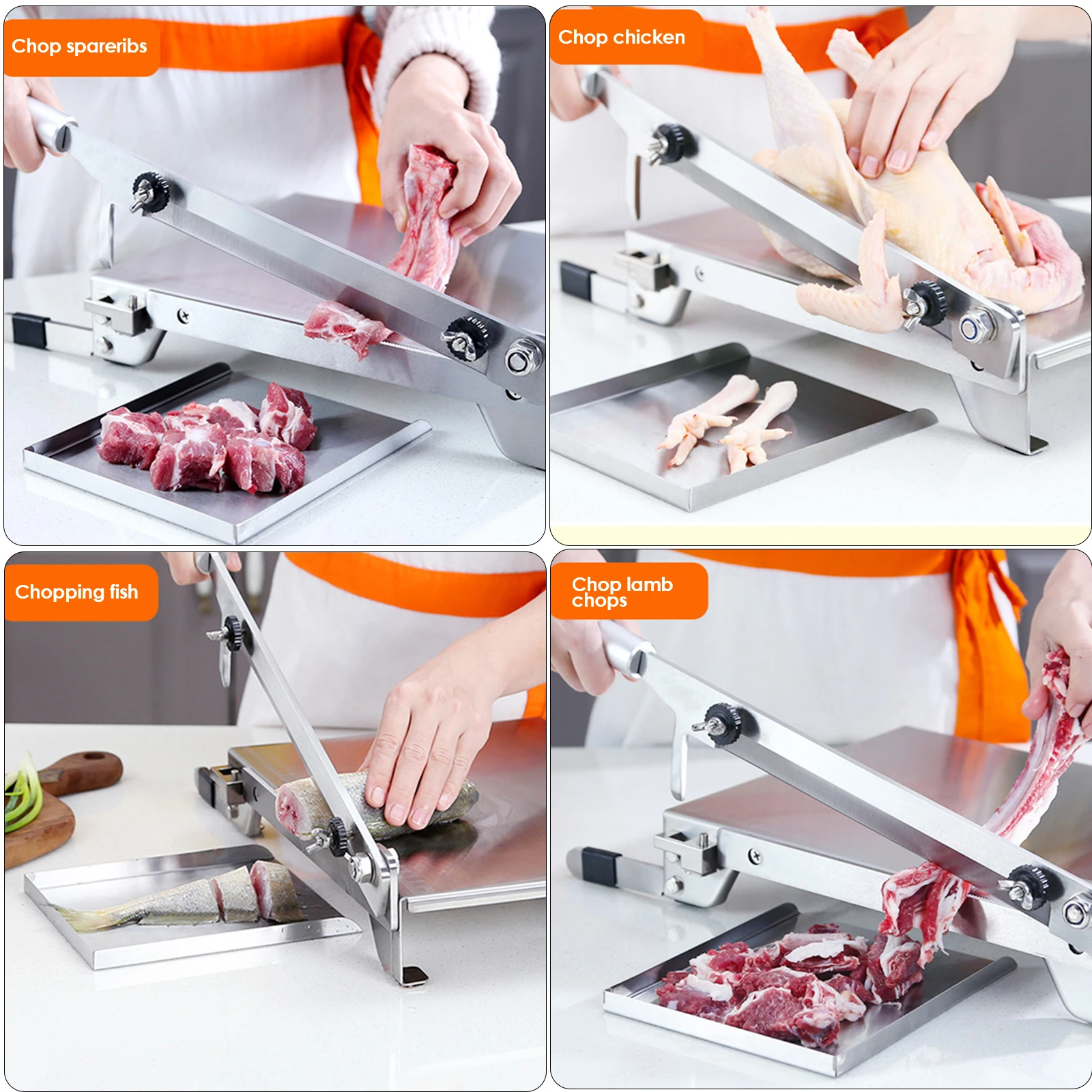 9.5/13.5 Inch Commercial Frozen Meat Slicer Bone Cutting Machine Minced Lamb Bone Meat Cutter Chicken Duck Fish Ribs Lamb Tools