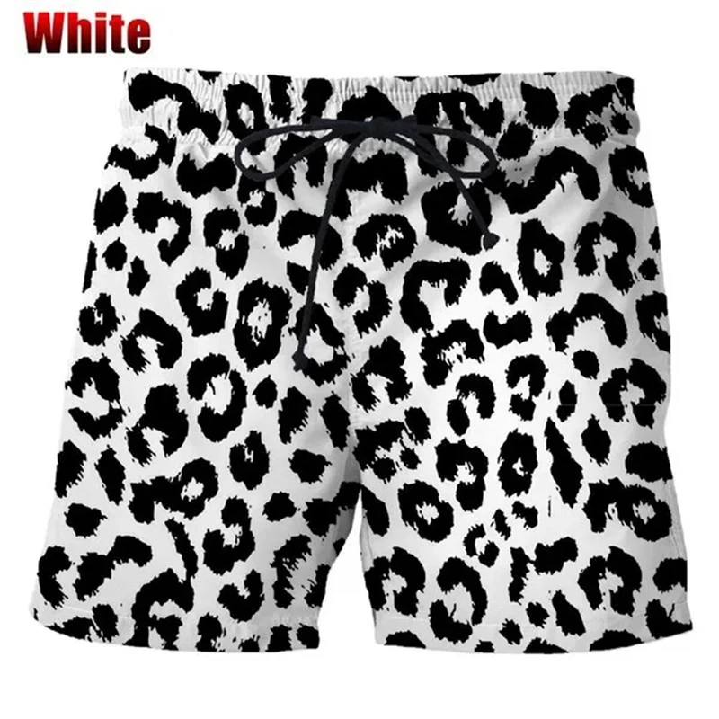 Summer Fashion Classic Colorful Leopard 3D Printed Men's Shorts Unisex Casual Beach Swimming Shorts Quick-dry Surf Board Shorts