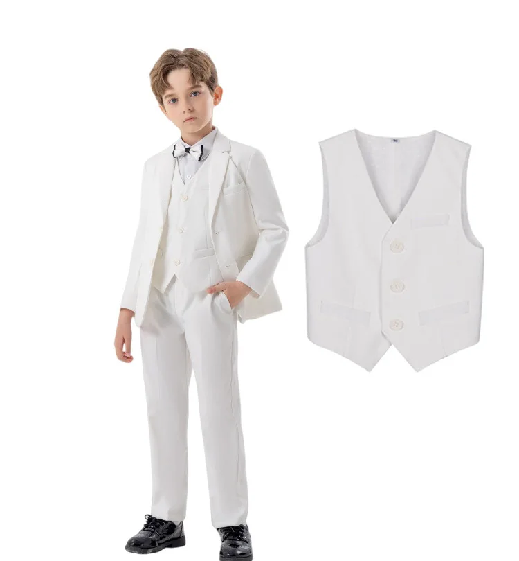 Clearance Stock Sale Boys Spring Formal Vest Kids Wedding Party Waistcoat Children Formal Party Costume 90-170