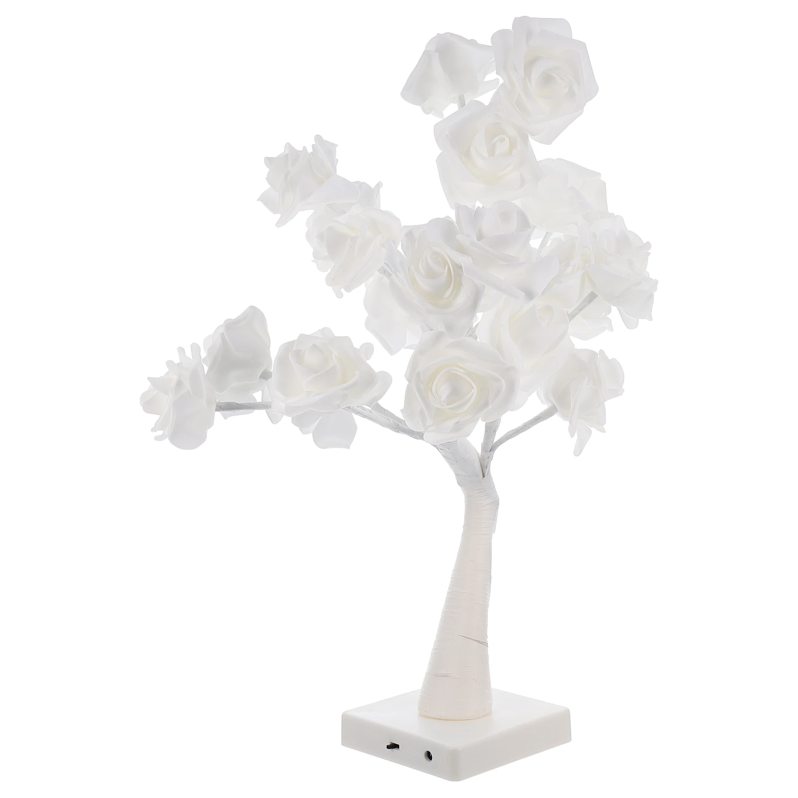 

1Pcs Rose Lamp Powered Pe Flower Design Night Light Bedside Desk Decoration LED Rose Lamp Desktop Light