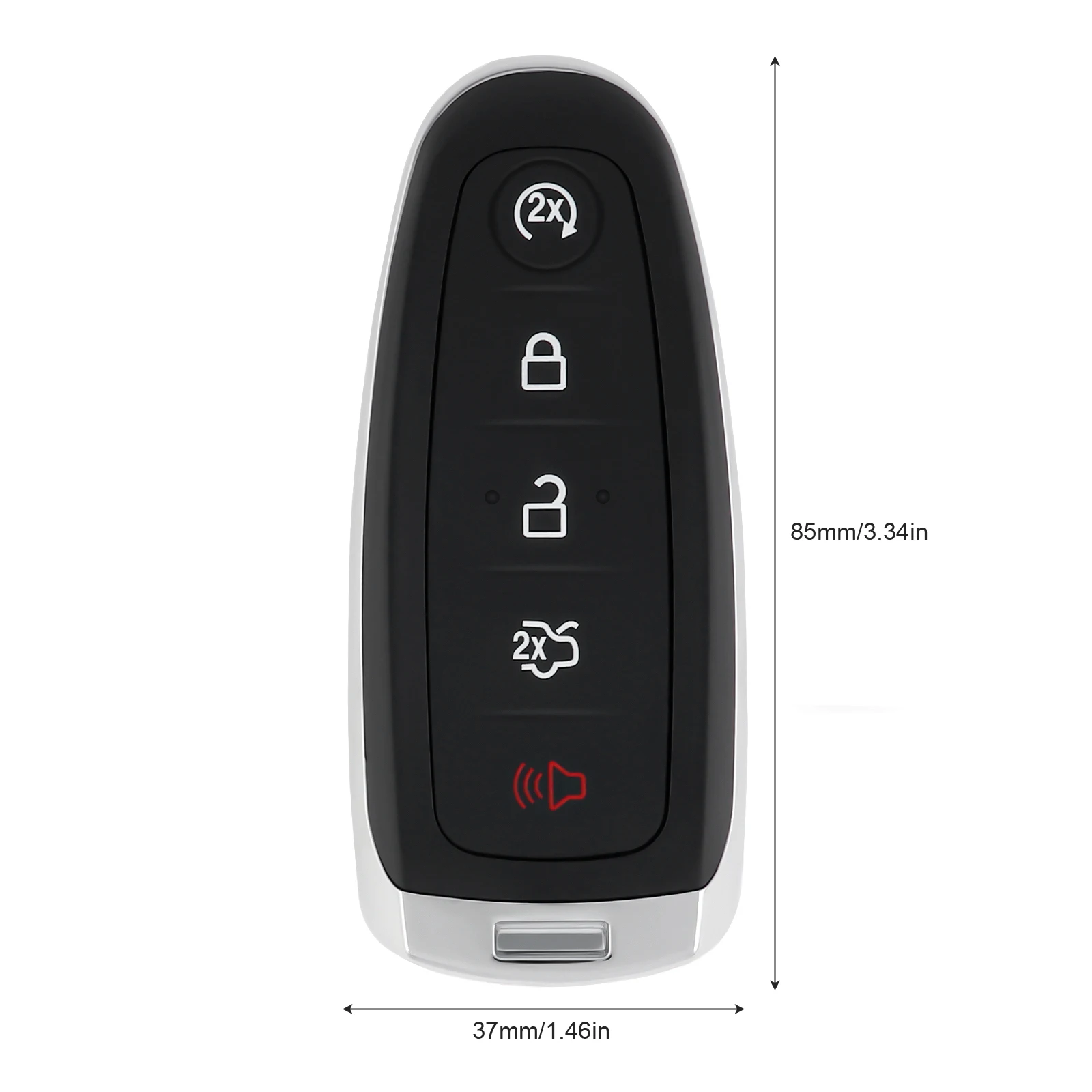 315Mhz 5 Buttons M3N5WY8609 Car Key Fob Keyless Entry Smart Remote Replacement Fit for Ford / Lincoln with ID46 Chip, H75 Blade