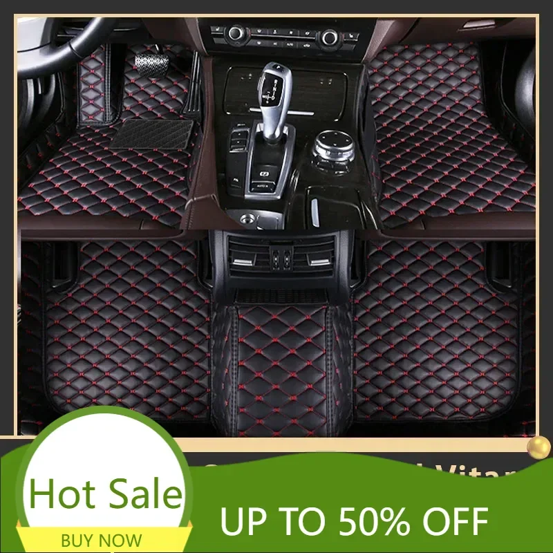 Car Floor Mats For Suzuki Grand Vitara Nomade Escudo JT 2008~ 2017 5door Custom Auto Foot Pads Luxury Carpet Interior Accessorie