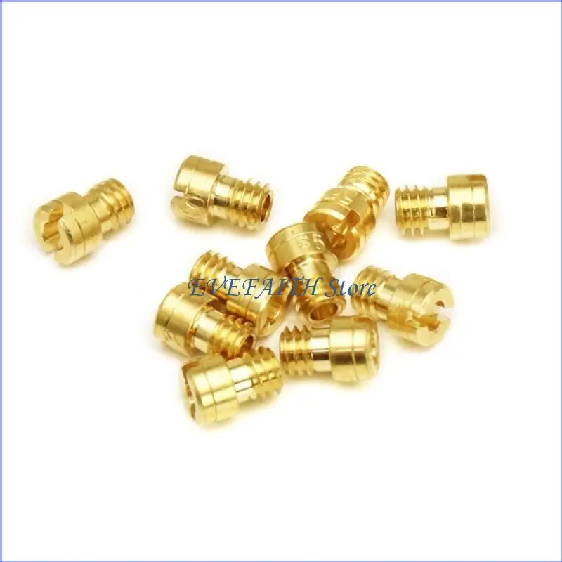 124B 10Pcs Carburetor Main Jet Carburetor Carb Main Jet for GY6 50cc 139QMB