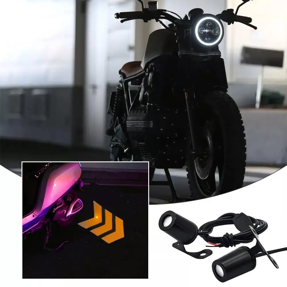Picture 6: Motorcycle Projection Turn Signal Ground Light LED Decorative Atmosphere Light Universal Light Warning Motorcycle Modified K0C5