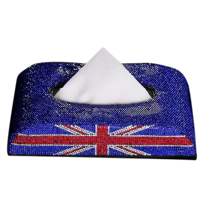 

Tissue Dispenser Cover Car Tissue Box With Union Jack Flag Tissue Organizer And Tissue Holder In PU Leather Tissue Box Cover For