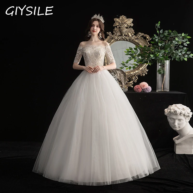 giysile-champagne-lace-main-wedding-dress-2024-new-medium-sleeved-bridal-dresses-thin-gorgeous-classic-wedding-dresses-for-wemen