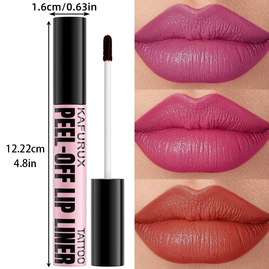 7 Colors Waterproof Peel Off Lip Stain Reveal Long Lasting Pink Red Lip Tint Transfer Proof Natural Lip Glaze Makeup Gifts