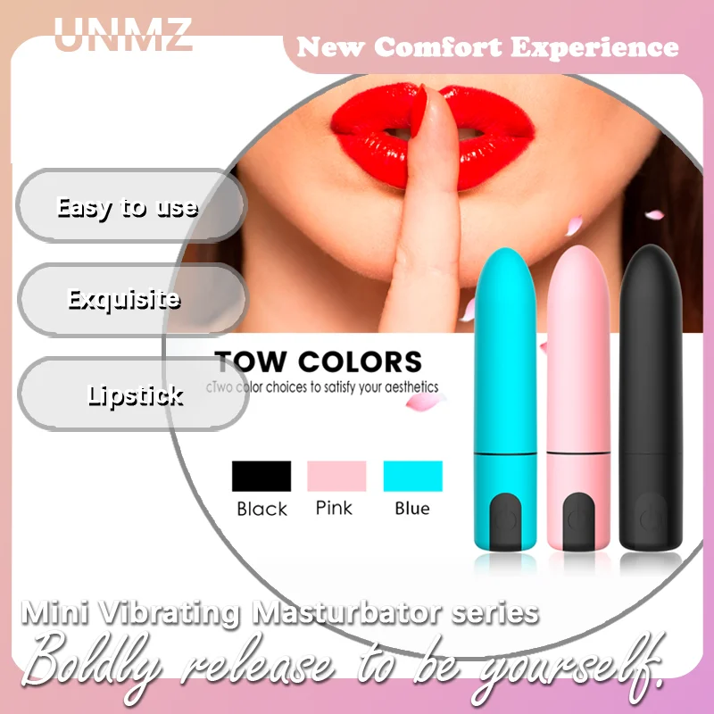 UNMZ produk usb pengisian 10 frekuensi getaran masturbasi lipstik vibrator wanita klitoris g-spot orgasme peluru masturbator