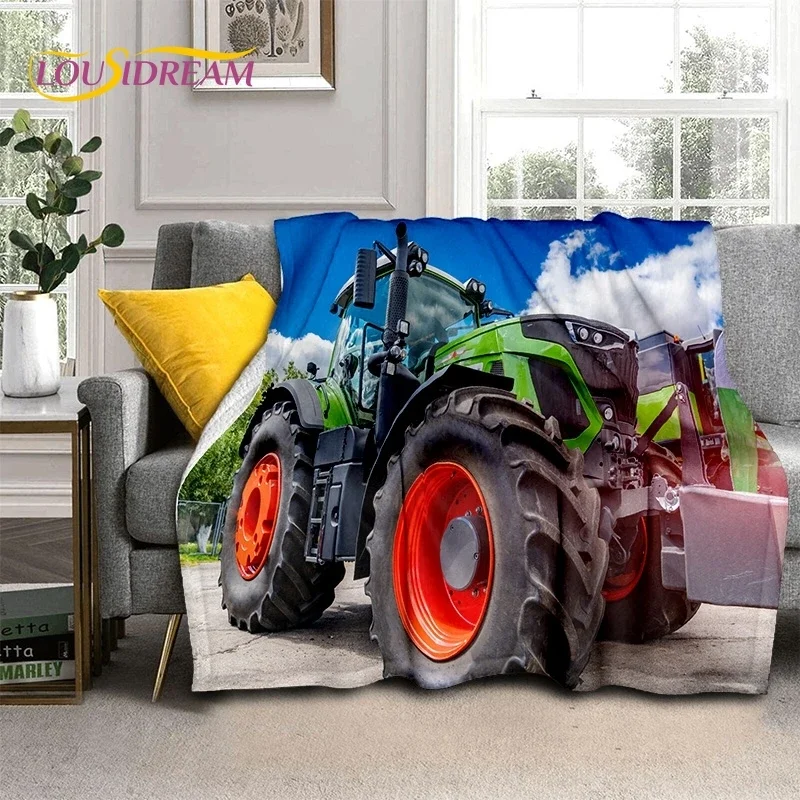 

Retro Tractor Car 3D Truck Soft Flannel Blanket for Beds Bedroom Sofa Picnic ,Throw Blanket for Cover Outdoors Leisure Gift