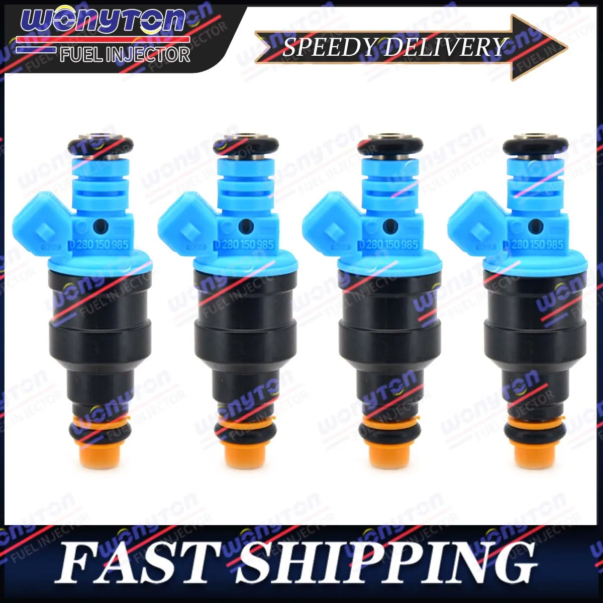 4Pcs Brand New FUEL INJECTORS 0280150985 FOR ASTON MARTIN DB7 96-99 L6 AJ6 3.2 SUPERCHARGED