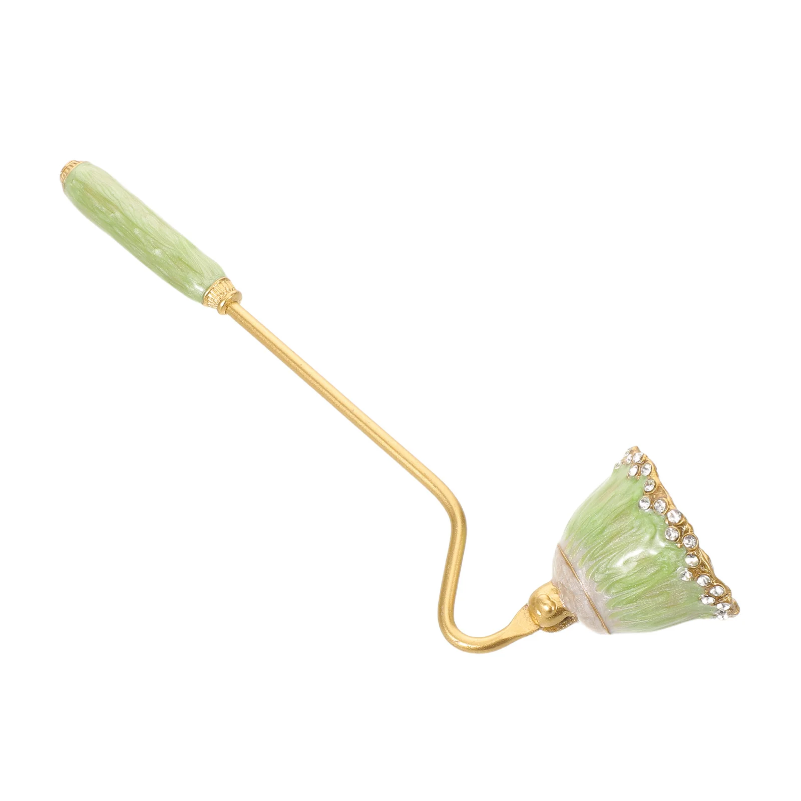 

Vintage Snuffer Long Handle Enamel Extinguisher Decorative Flame Putting Out Tool for Taper Tea Light Candles Gift