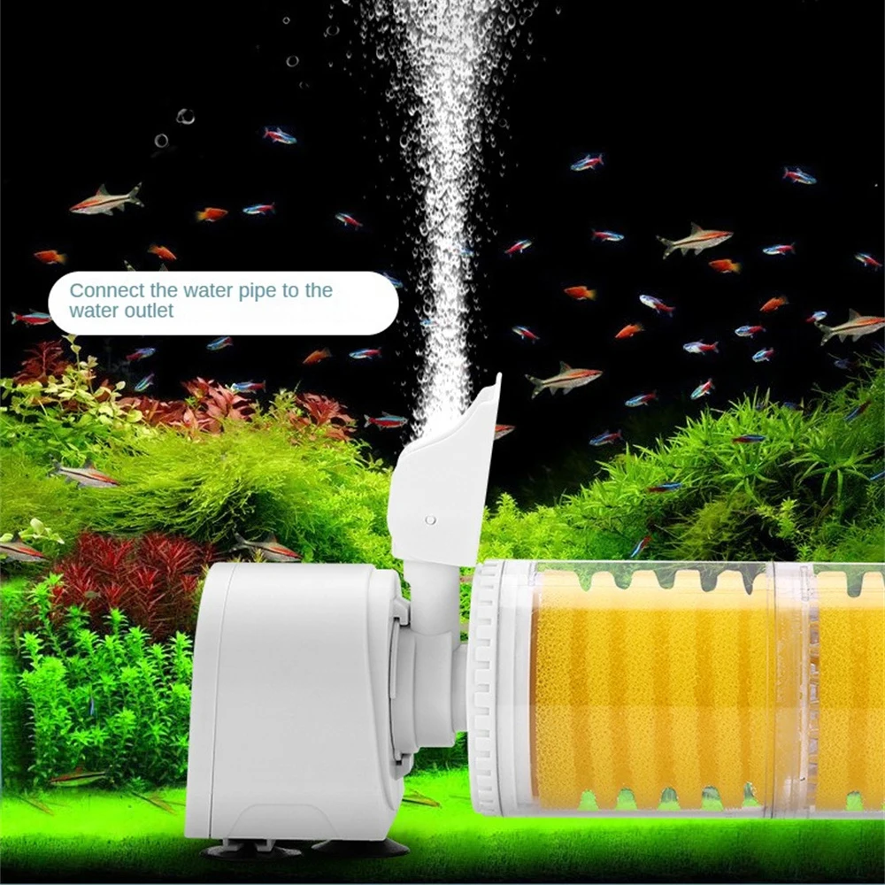 

Fish Tank Filters Four-in-one Built-in Water Purification Circulating Aquarium Water-free Transparent Silent Oxygenatio Pump