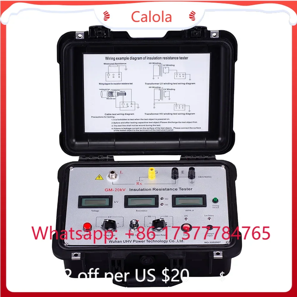 GM-20kV Portable High Voltage Intelligent Insulation Resistance Tester (Cheap)