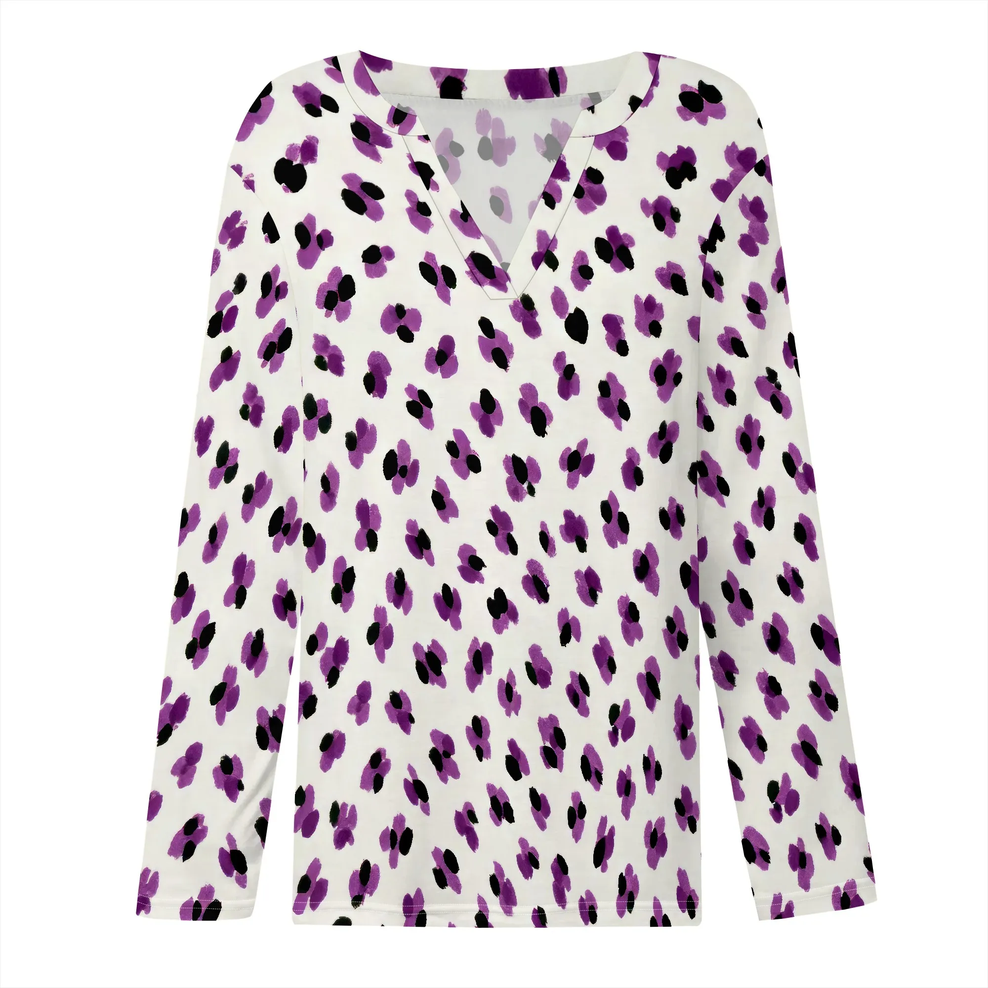 2025 Summer Puff Short Sleeve Shirts for Women Loose Fit Eyelet T Shirt Notch V Neck Tunic Blouse Hollow Out Work Tops
