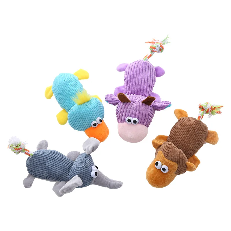 Funny Pet Toy Animals Shape Chew Toys for Dogs Squeaker Puppy Squeak Molar Dog Toy Interactive Training Dog Accessories