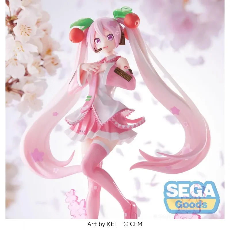 SEGA Genuine Hatsune Miku Cherry Blossom Color Anime Figure Hatsune Miku Action Figure Toys for Kids Gift modello da collezione