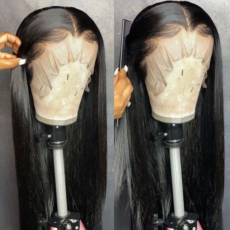 HD Transparent 13x4/13x6 Straight Lace Front Wig 4x4 Lace Closure Wig Brazilian 360 Human Hair Lace Frontal Wigs For Black Women