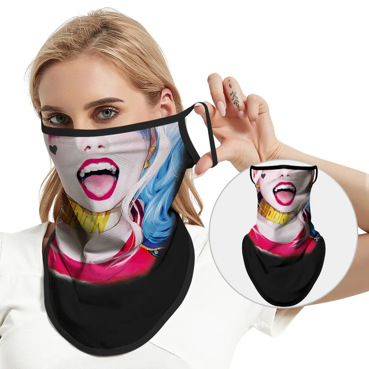 Windproof Half Mask Neck Warm Cycling Headgear Joker Triangle Scarf Earloop Venom Face Cover Breathable Face Balaclava Men Women