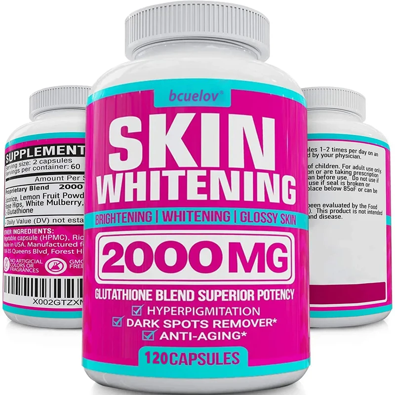 Glutathione Whitening - 2000 Mg Glutathione, Skin Health Supplement, Anti-Aging, Antioxidant Supplement