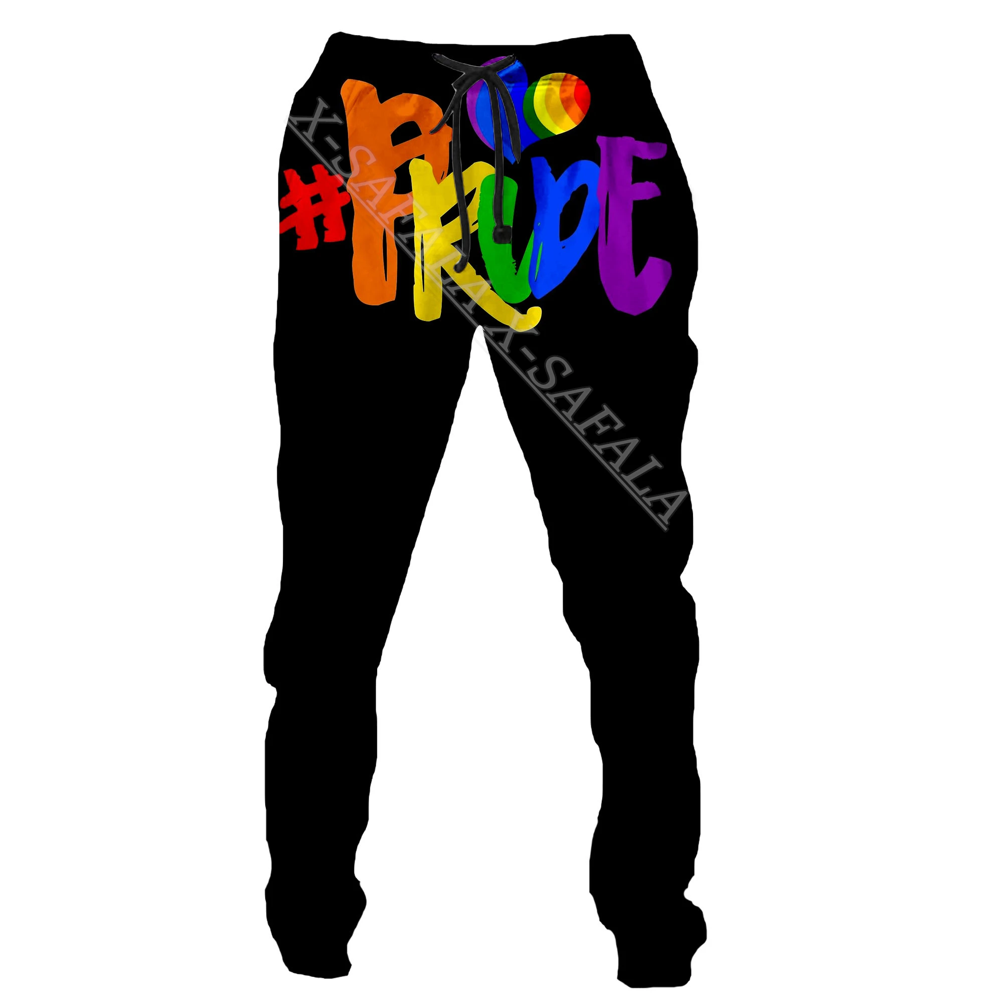 

Lesbian Rainbow LGBT Gay Gayness Faggotry 3D Full Print Men Trousers Waist Breathable Sweatpants Long Pants Joggers-4