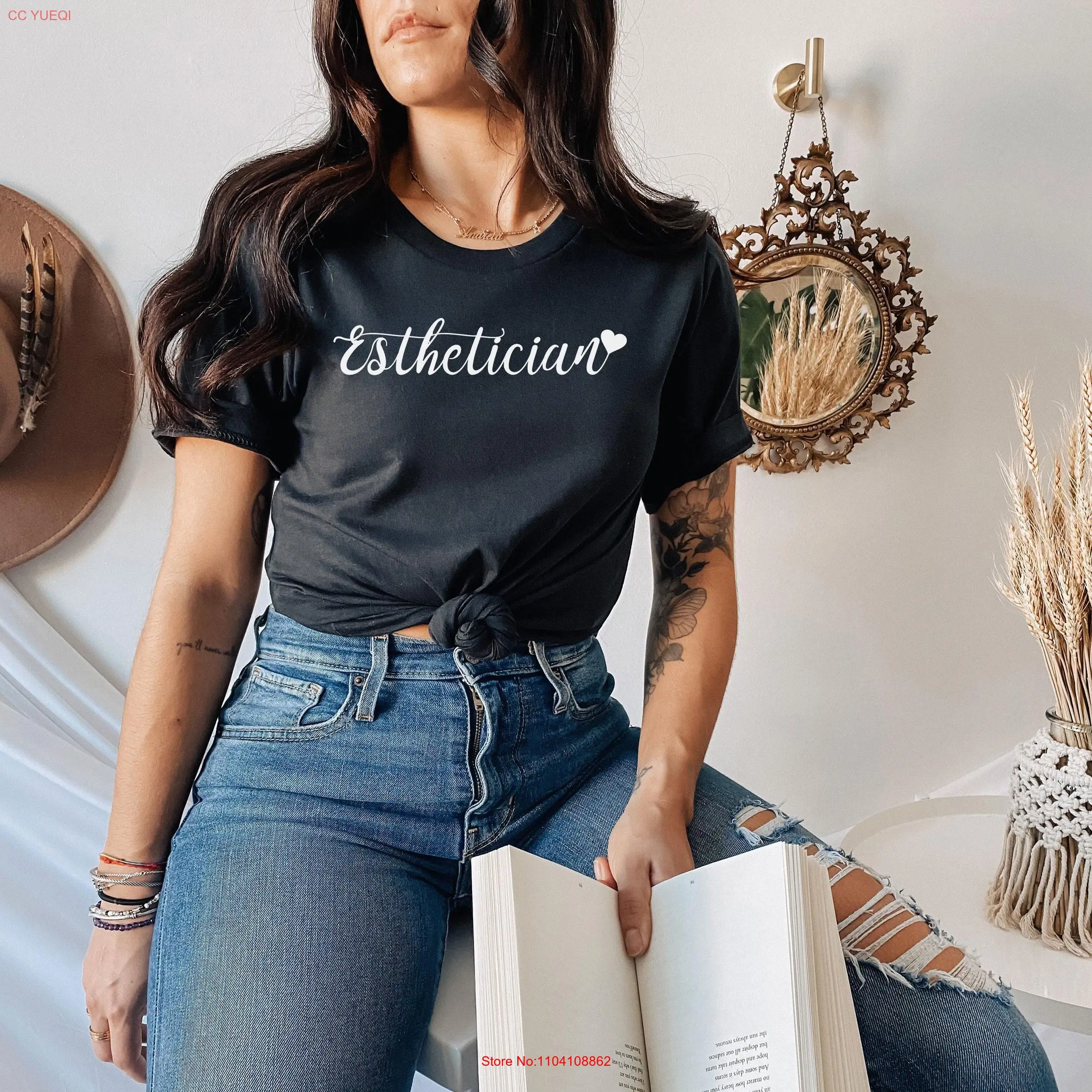 Esthetician T Shirt Beautician gifts Dermatologist Cosmetologist long or short sleeves