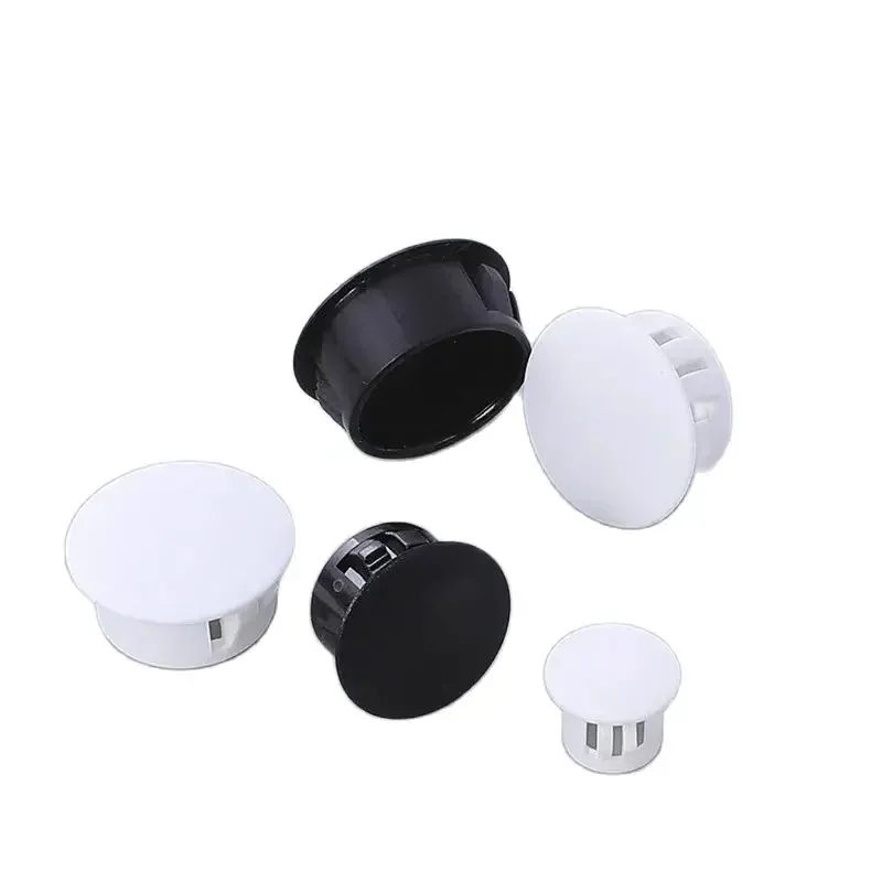 1000PCS Snap on Plastic Plug Hole Caps Wall Cable Desk Plugs Furniture Holes Round Profile Pipe Cap Gromet Wire Screw Covers