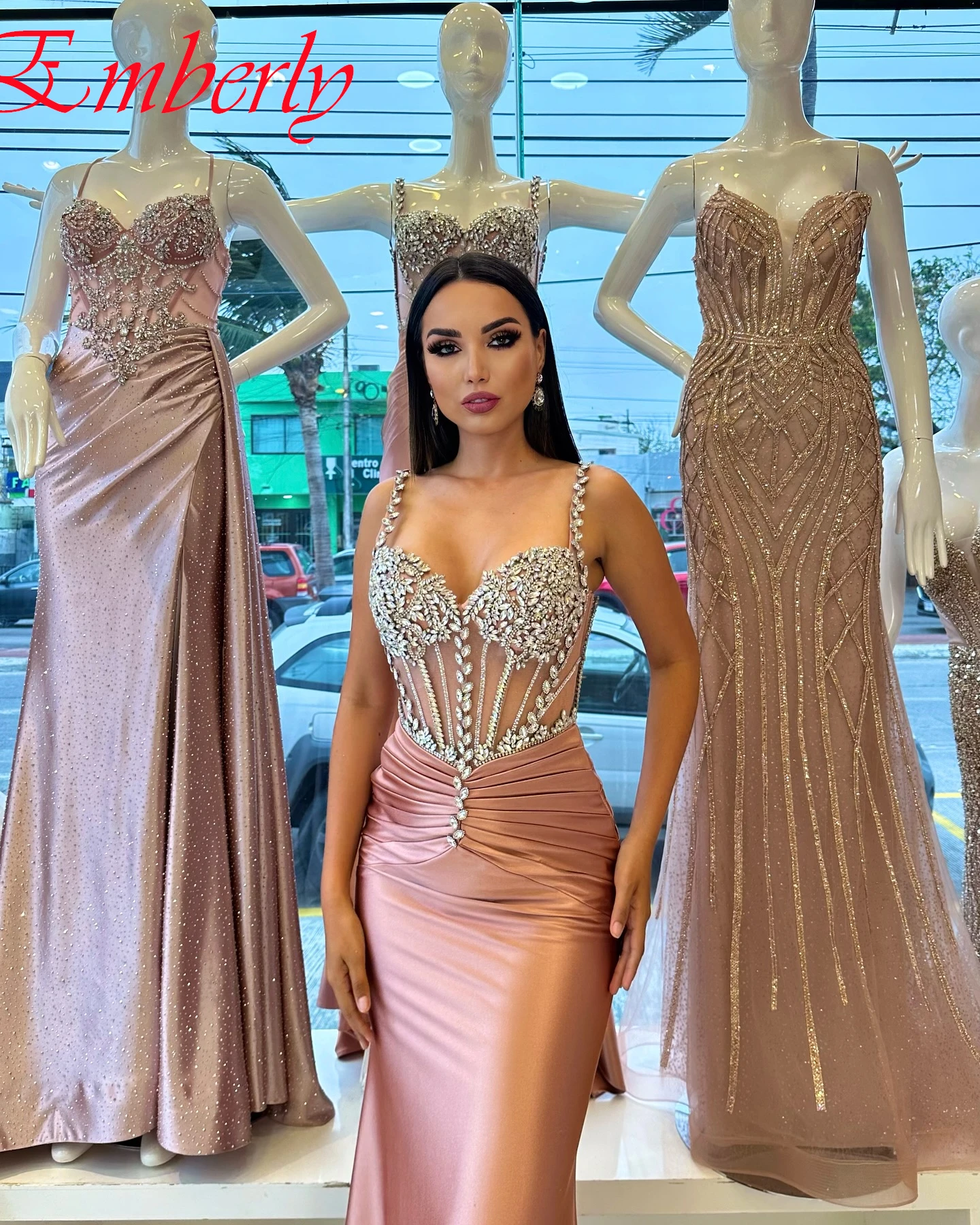 Maßgeschneidertes Meerjungfrau-Schatz-Spaghettiträger-elegantes Abendkleid, zartes, maßgeschneidertes Anlasskleid, modernes, modisches Ballkleid