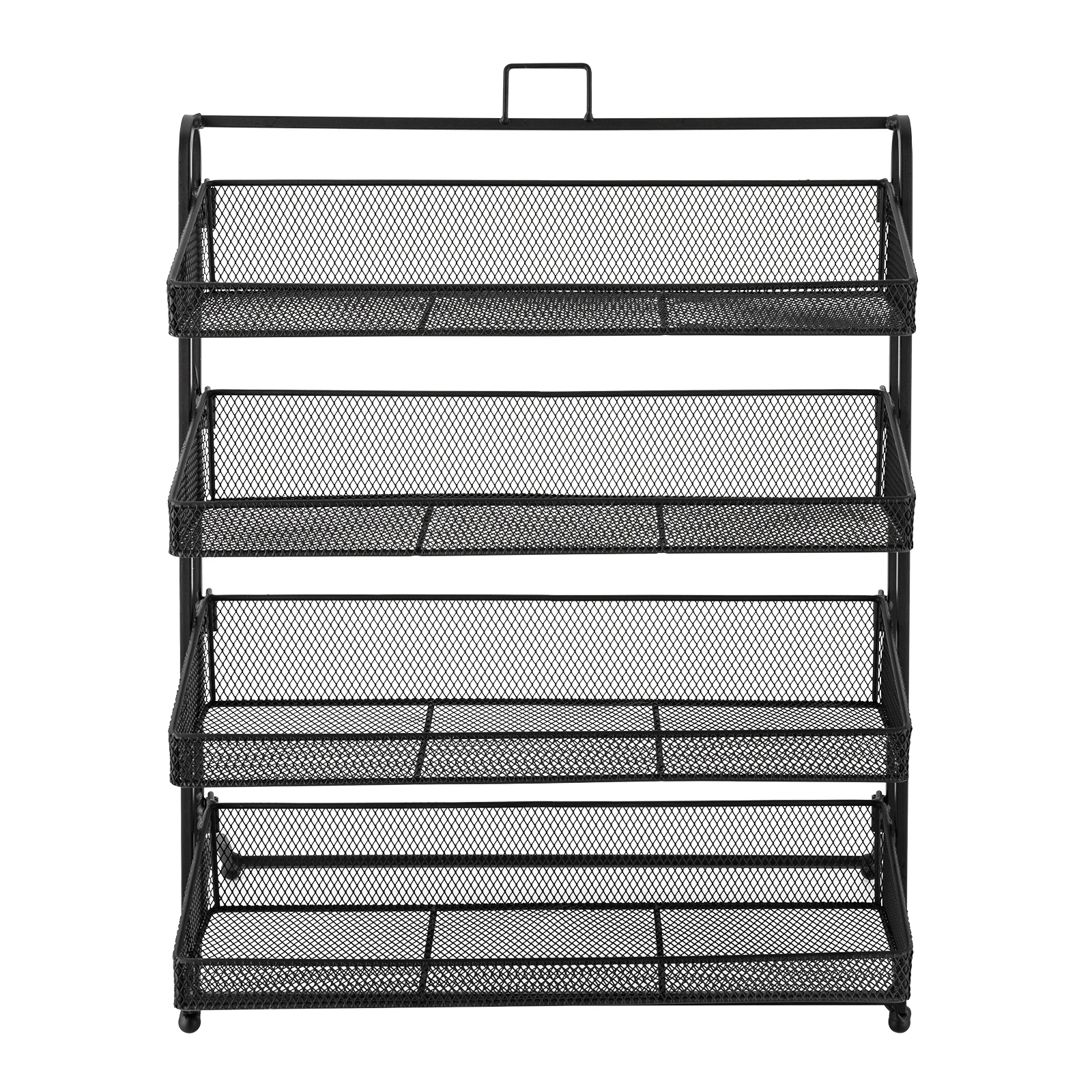 

Retail Display Rack 4-Tier Market Merchandise Display Shelf Tabletop Snack Shelf Countertop for Retail Store(10”D X 16”W X 20”H)