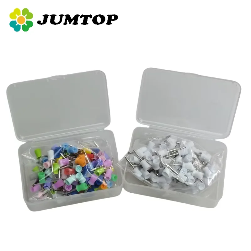 

JUMTOP 100Pcs Dental Polishing Head Cup Shape Silicone Latch Type Polishing Brush Cup for Low Speed Handpiece