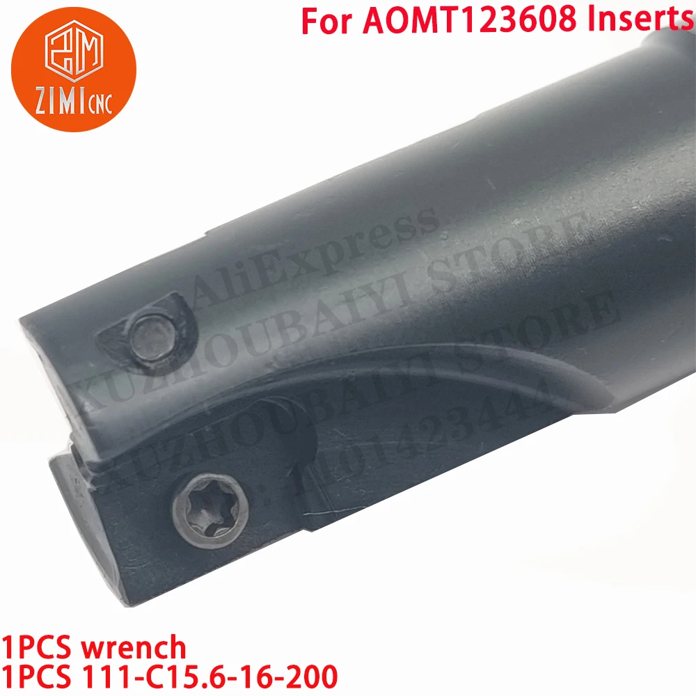 Imagem -04 - Peça 111-c15.616200 Suporte para Fresa Ferramentas de Torneamento para Inserções Aomt123608 111-c15.6-16-200 Ferramentas Cnc Ferramentas de Corte 1